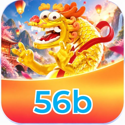 Interface da plataforma 56b mostrando slots populares e bônus de boas-vindas